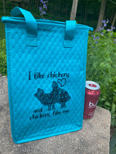 Load image into Gallery viewer, “I Like Chickens and Chickens Like Me” Insulated Lunch Tote

