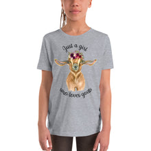 Load image into Gallery viewer, Just a Girl Who Loves Goats Youth Short Sleeve T-Shirt
