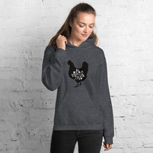 Load image into Gallery viewer, Floral Hen Unisex Hoodie
