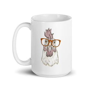 Chicken with Glasses Mug