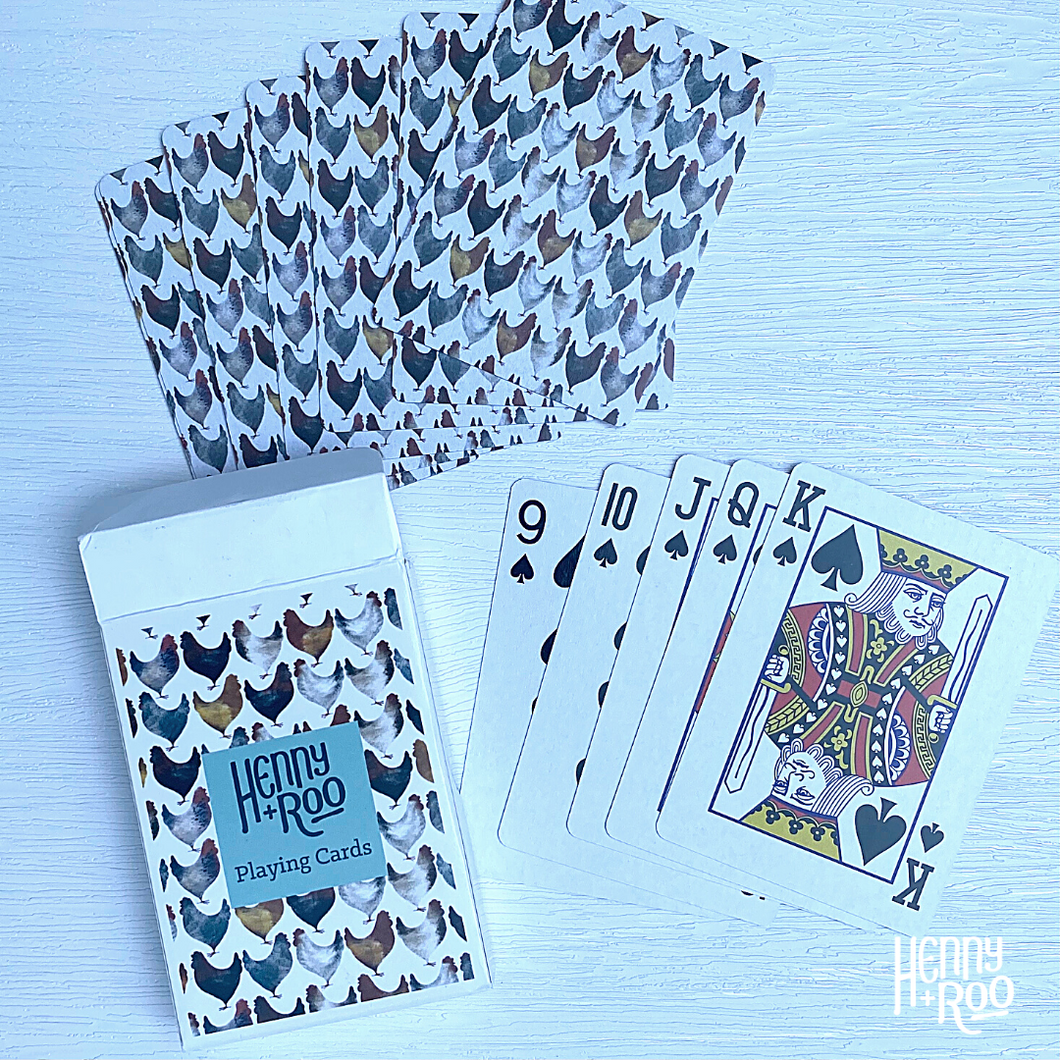 Chicken-Themed Playing Cards