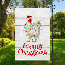 Load image into Gallery viewer, Holiday Lights Chicken Garden Flag (Single or Double Sided)
