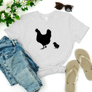 Hen and 1 Chick Short-Sleeve Unisex T-Shirt