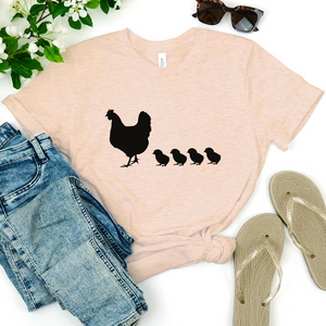 Hen and 4 Chicks Short-Sleeve Unisex T-Shirt