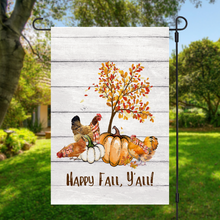 Load image into Gallery viewer, Happy Fall Y&#39;All Garden Flag
