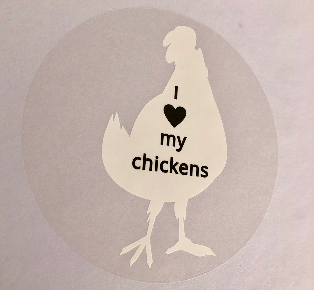 I ❤️ My Chickens Decal