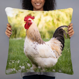 Rooster Photo Throw Pillow