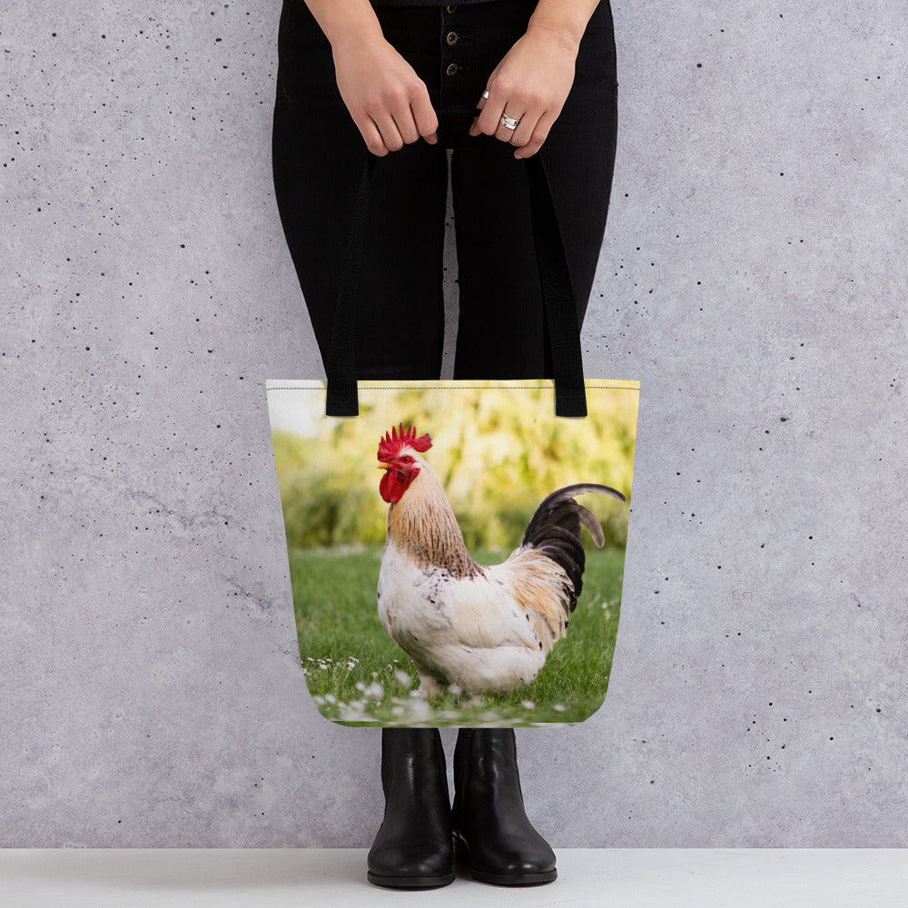 Rooster Photo Tote Bag