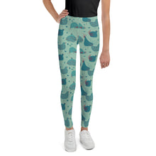 Load image into Gallery viewer, Teal Hens Youth Leggings
