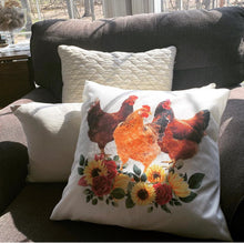 Load image into Gallery viewer, Three Hens Pillow Cover
