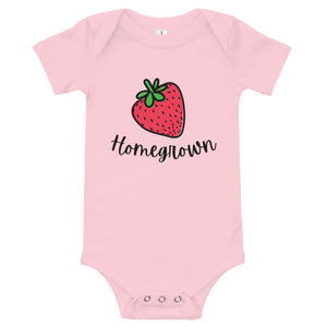 Homegrown Strawberry Baby Short Sleeve Onesie