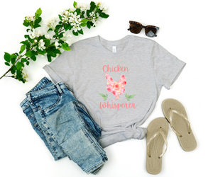 Chicken Whisperer Floral Short-Sleeve Unisex T-Shirt