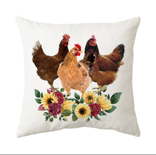 Load image into Gallery viewer, Three Hens Pillow Cover
