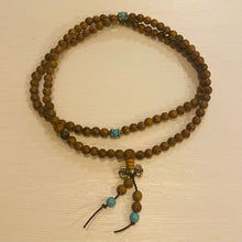 Load image into Gallery viewer, Wood, Turquoise Beaded Stretch Bracelet or Necklace
