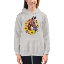 Load image into Gallery viewer, Horse with Flowers (no text) Kids Hoodie
