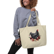 Load image into Gallery viewer, Barred Rock Chicken Large Organic Tote Bag
