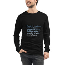 Load image into Gallery viewer, Farm Animal Groups Unisex Long Sleeve Tee

