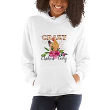 Load image into Gallery viewer, Crazy Chicken Lady Floral Unisex Hoodie
