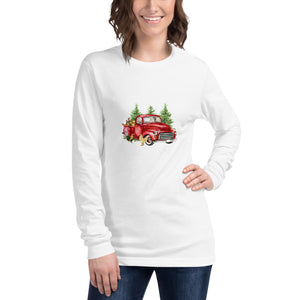 Holiday Red Truck Unisex Long Sleeve Tee