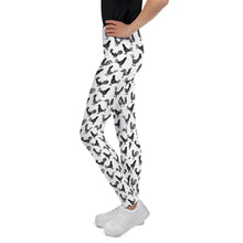 Load image into Gallery viewer, Repeating Roosters Youth Leggings, size 8-20
