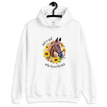 Load image into Gallery viewer, Just a Girl Who Loves Horses Unisex Hoodie
