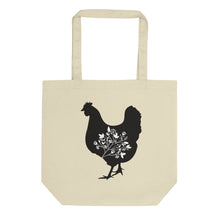 Load image into Gallery viewer, Floral Hen Eco Tote Bag
