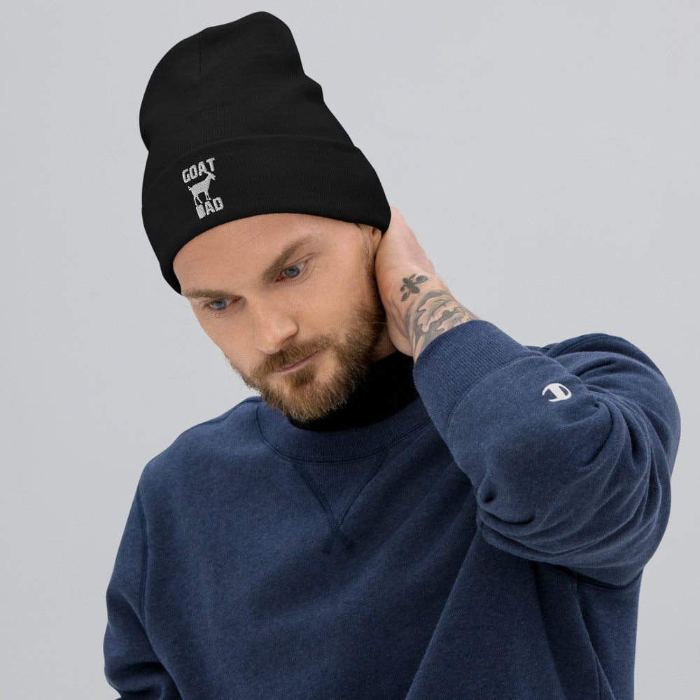 Goat Dad Embroidered Beanie