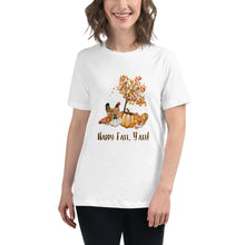 Load image into Gallery viewer, Happy Fall, Y&#39;All Women&#39;s Relaxed T-Shirt
