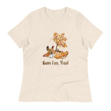 Load image into Gallery viewer, Happy Fall, Y&#39;All Women&#39;s Relaxed T-Shirt
