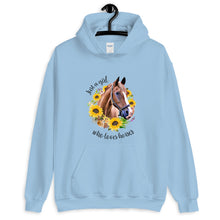 Load image into Gallery viewer, Just a Girl Who Loves Horses Unisex Hoodie
