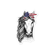 Load image into Gallery viewer, Patriotic Horse Bubble-Free Stickers
