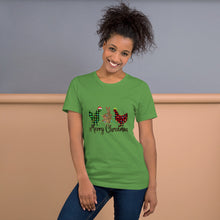 Load image into Gallery viewer, Merry Christmas Chicken Short-Sleeve Unisex T-Shirt
