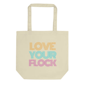Retro Love Your Flock Eco Tote Bag