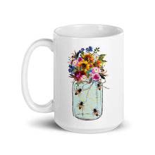 Load image into Gallery viewer, Bees in a Jar Ceramic Mug
