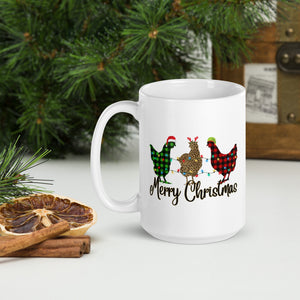 Merry Christmas Chickens Mug