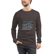 Load image into Gallery viewer, Farm Animal Groups Unisex Long Sleeve Tee
