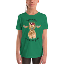 Load image into Gallery viewer, Just a Girl Who Loves Goats Youth Short Sleeve T-Shirt
