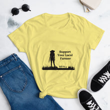 Load image into Gallery viewer, Support Your Local Farmer Women&#39;s Short Sleeve T-Shirt
