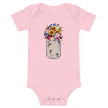 Load image into Gallery viewer, Bees in a Jar Short Sleeve Infant Onesie
