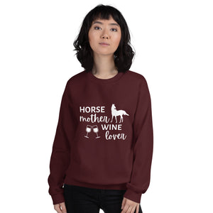 Horse Mother Wine Lover Unisex Sweatshirt