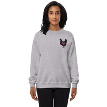 Load image into Gallery viewer, Chicken Love Embroidered Unisex Fleece Sweatshirt

