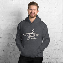 Load image into Gallery viewer, Unplug and Kayak Unisex Hoodie
