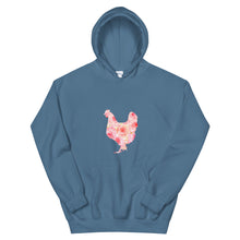 Load image into Gallery viewer, Chicken Silhouette Roses Unisex Hoodie
