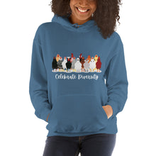 Load image into Gallery viewer, Celebrate Diversity Chickens Unisex Hoodie
