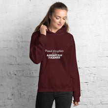 Load image into Gallery viewer, Proud Daughter of an American Farmer Unisex Hoodie
