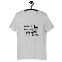 Load image into Gallery viewer, Horse Mother Wine Lover Short-Sleeve Unisex T-Shirt Black Text
