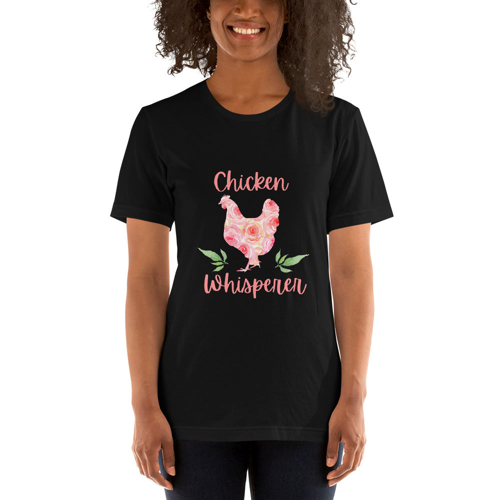 Chicken Whisperer Floral Short-Sleeve Unisex T-Shirt