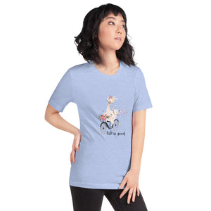 Life is Good Llama Short-Sleeve Unisex T-Shirt