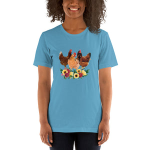 Three Hens Short-Sleeve Unisex T-Shirt