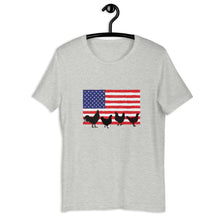 Load image into Gallery viewer, Chickens and Flag Short-Sleeve Unisex T-Shirt
